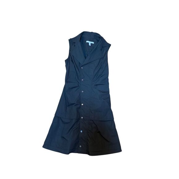 Derek Lam 10 Crosby Satina Sleeveless Shirtdress in Black Sz 2 - Picture 8 of 14
